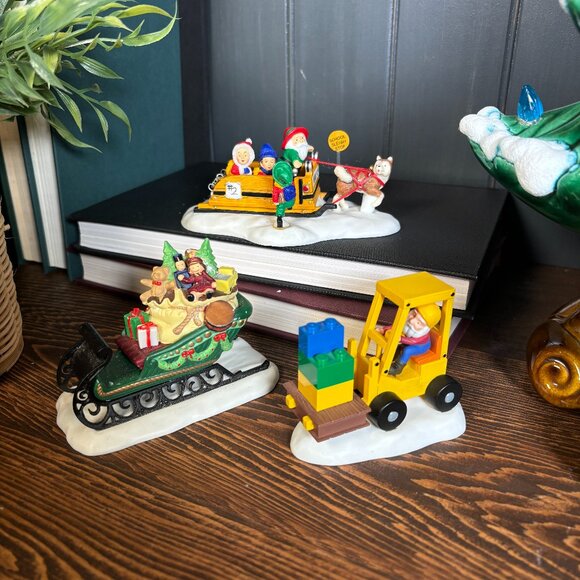 Department 56 Accessories Brick Lift, North Pole Sleigh, School Sleigh Express - Picture 1 of 12